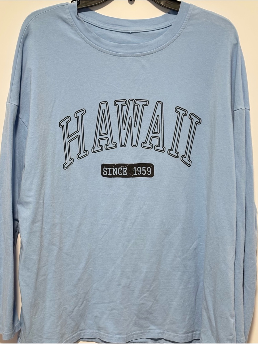 Source Unknown Light Blue Hawaii Graphic Long-Sleeve Tee